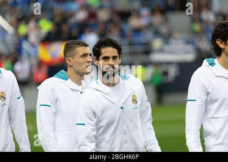 Málaga, Spanien. April 2018. La Liga Match Málaga C.F. - Real Madrid C.F. Stockfoto