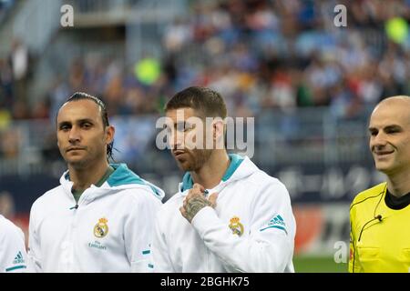 Málaga, Spanien. April 2018. La Liga Match Málaga C.F. - Real Madrid C.F. Stockfoto