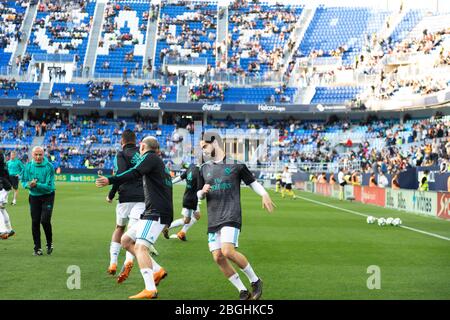 Málaga, Spanien. April 2018. La Liga Match Málaga C.F. - Real Madrid C.F. Stockfoto