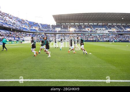 Málaga, Spanien. April 2018. La Liga Match Málaga C.F. - Real Madrid C.F. Stockfoto