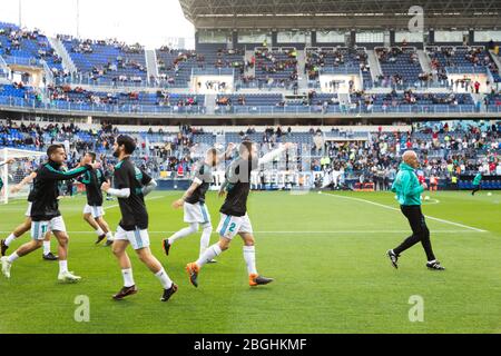 Málaga, Spanien. April 2018. La Liga Match Málaga C.F. - Real Madrid C.F. Stockfoto