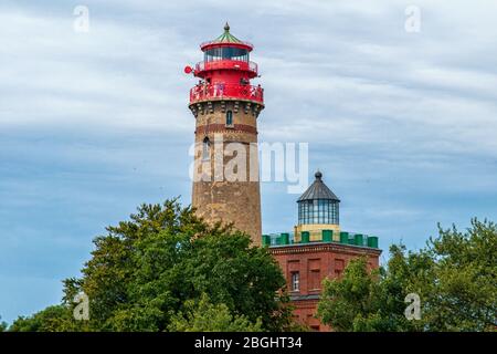 Die Leuchttürme von Kap Arkona auf der Insel Rügen Stockfoto