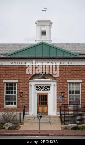 Postamt der Vereinigten Staaten in Lexington, Massachusetts, USA. Finanzkrise der United States Postal Service, 2020. Stockfoto