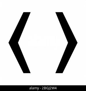 Symbol für Winkelklammer Stock Vektor