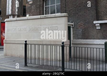 1970s Brick Lane Mosque, 59 Brick Lane, London, E1 6QL Stockfoto