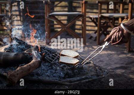 Busanga Plains ist ein exklusives Safari-Ziel im Kafue National Park, North Western Province, Sambia, wo Gäste klassische Safari-Erfahrung genießen Stockfoto