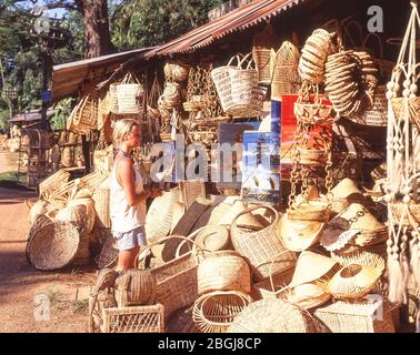 Korbladen, Kandy, Central Province, Sri Lanka Stockfoto