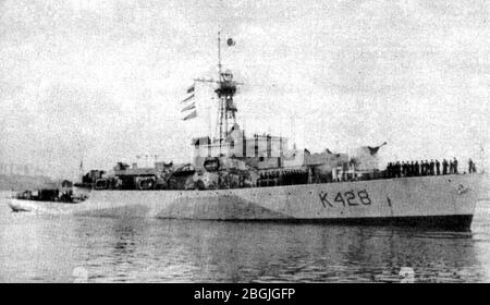 HMCS Loch Alvie (K428) unterwegs c1944. Stockfoto