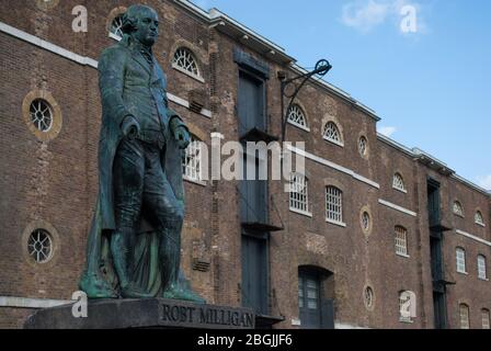 Umgebaute Lagerhäuser Museum of London in Docklands, No. 1 Warehouse, West India Quay, London E14 von Purcell Miller Tritton Architects Stockfoto