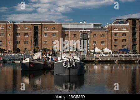 Umgebaute Lagerhäuser Museum of London in Docklands, No. 1 Warehouse, West India Quay, London E14 von Purcell Miller Tritton Architects Stockfoto