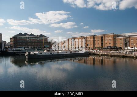 Umgebaute Lagerhäuser Museum of London in Docklands, No. 1 Warehouse, West India Quay, London E14 von Purcell Miller Tritton Architects Stockfoto