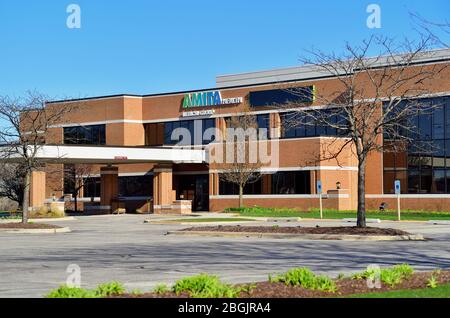 Hanover Park, Illinois, USA. Eine geschlossene Einrichtung für die bequeme Pflege oder die dringende Versorgung. Stockfoto