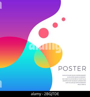 Poster mit bunten abstrakten Vektor-Formen Baner-Design. Vektorgrafik Stock Vektor