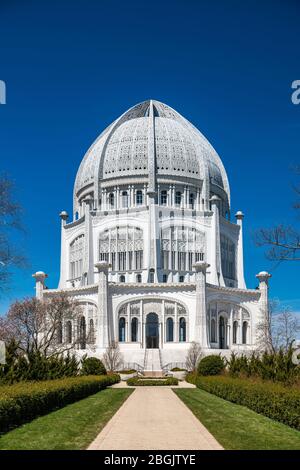 Bahai Haus der Anbetung in Wilmette Stockfoto