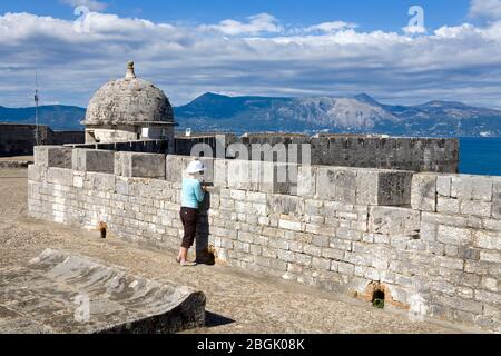 Neue Festung in Korfu, Ionische Inseln, Griechenland, Europa Stockfoto