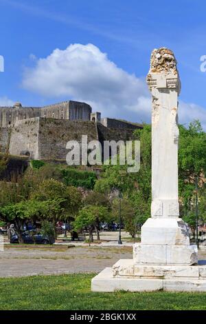 Alter Hafen, Korfu Stadt, Korfu Insel, Griechenland, Europa Stockfoto