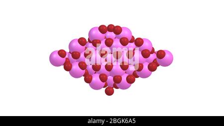 Korund ist eine kristalline Form von Aluminiumoxid, die typischerweise Spuren von Eisen, Titan und Vanadium enthält. Es ist ein Gesteinsformerz. 3d-Illustrationen Stockfoto