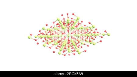 Korund ist eine kristalline Form von Aluminiumoxid, die typischerweise Spuren von Eisen, Titan und Vanadium enthält. Es ist ein Gesteinsformerz. 3d-Illustrationen Stockfoto