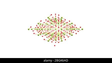 Korund ist eine kristalline Form von Aluminiumoxid, die typischerweise Spuren von Eisen, Titan und Vanadium enthält. Es ist ein Gesteinsformerz. 3d-Illustrationen Stockfoto