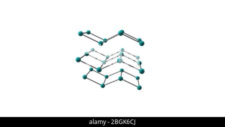 Uran ist ein chemisches Element mit dem Symbol U und der Ordnungszahl 92. Es ist ein silbrig-weißes Metall in der Actinid-Reihe des Periodensystems. 3d-Bild Stockfoto