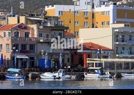 South Harbour, Mytilini City, Lesbos Island, Griechenland, Europa Stockfoto