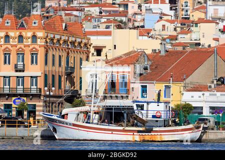 South Harbour, Mytilini City, Lesbos Island, Griechenland, Europa Stockfoto