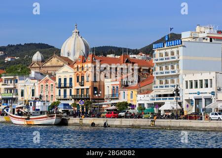 South Harbour, Mytilini City, Lesbos Island, Griechenland, Europa Stockfoto