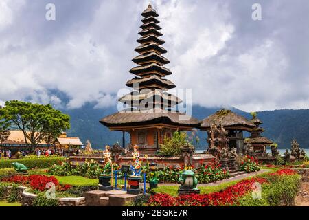 Pura Ulun Danu Beratan Tempel, Bali, Indonesien Stockfoto