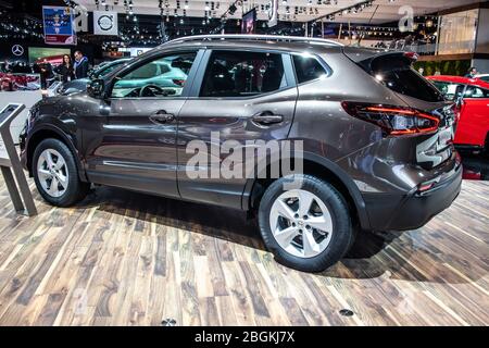 Brüssel, Belgien, Jan 2020 Nissan Qashqai, Brussels Motor Show, 2. Generation, J11, kompakter Crossover-SUV des japanischen Nissan Stockfoto