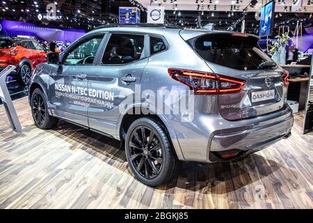 Brüssel, Belgien, Jan 2020 Nissan Qashqai, Brussels Motor Show, 2. Generation, J11, kompakter Crossover-SUV des japanischen Nissan Stockfoto