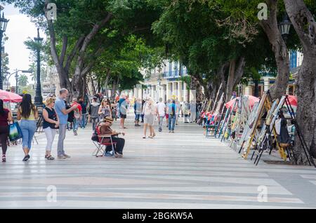 Paseo del Prado Havanna Kuba Stockfoto