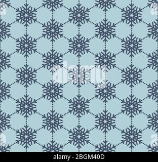 Schneeflocke blau nahtloses Muster. EPS 10-Vektordatei Stock Vektor