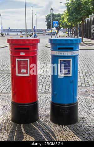 Stadtlandschaft in Ponta Delgada, Hauptstadt der Azoren auf der Insel São Miguel, der größten Insel des Azoren-Archipels, portugal-Insel, europa Stockfoto