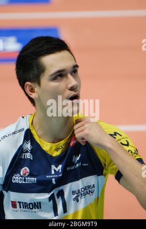 Modena, Italien. 1. Jan, 2020. modena, Italien, 01. Jan 2020, Micah Christenson (11) (Leo Shoes Modena) während - - Credit: LM/Daniele Nicli Credit: Daniele Nicli/LPS/ZUMA Wire/Alamy Live News Stockfoto