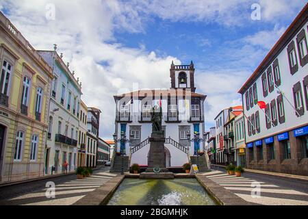 Stadtlandschaft in Ponta Delgada, Hauptstadt der Azoren auf der Insel São Miguel, der größten Insel des Azoren-Archipels, portugal-Insel, europa Stockfoto
