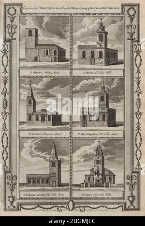 WREN STADTKIRCHEN St. James Nicolas Mary Magdalena innerhalb Matthew Michael 1784 Stockfoto