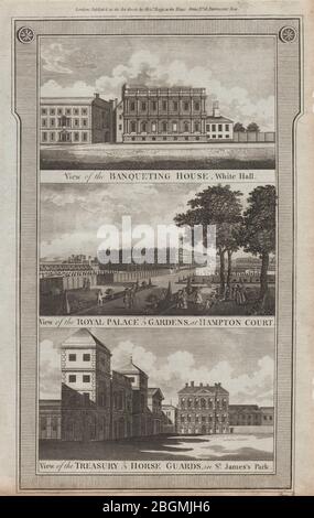 Bankettshaus. Hampton Court Palace. Schatzkammer Und Pferdewächter. Whitehall 1784 Stockfoto