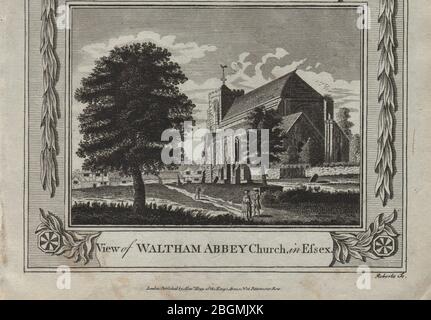 Abbey Church of Waltham Holy Cross & St. Lawrence. Waltham Abbey. THORNTON 1784 Stockfoto