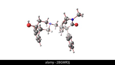 Loperamid ist ein Medikament, das verwendet wird, um die Häufigkeit von Durchfall zu verringern. Es wird oft für diesen Zweck bei Gastroenteritis verwendet. 3d-Darstellung Stockfoto