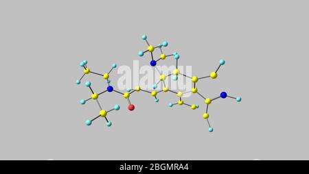 Lyserginsäure Diethylamid oder LSD ist ein psychedelisches Medikament, das für seine psychologischen Wirkungen bekannt ist. 3d-Darstellung Stockfoto