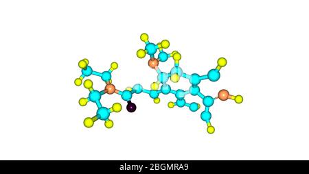 Lyserginsäure Diethylamid oder LSD ist ein psychedelisches Medikament, das für seine psychologischen Wirkungen bekannt ist. 3d-Darstellung Stockfoto