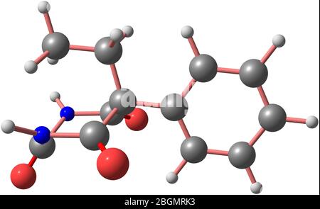 Phenobarbital oder Phenobarb ist ein Medikament, das von der Weltgesundheitsorganisation für die Behandlung bestimmter Arten von Epilepsie bei der Entwicklung von c empfohlen wird Stockfoto