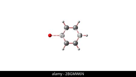 Bromobenzol ist ein Arylhalogenid C6H5Br, das durch elektrophile aromatische Substitution von Benzol mit Brom gebildet werden kann. Es ist ein klares, farbloses o Stockfoto