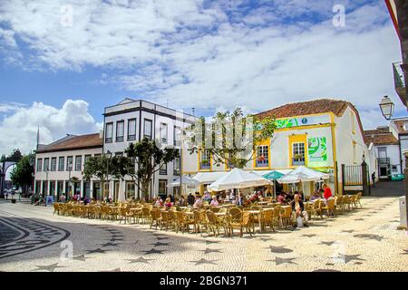 Stadtlandschaft in Ponta Delgada, Hauptstadt der Azoren auf der Insel São Miguel, der größten Insel des Azoren-Archipels, portugal-Insel, europa Stockfoto