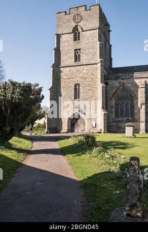 St Andrew's Church, Presteigne, Powys, UK. Ein 13 c normannische Kirche, stark im Jahr 1868 wiederhergestellt Stockfoto