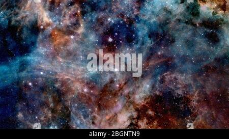 Der Adlernebel in der Tiefe. Elemente dieses Bildes, die von der NASA bereitgestellt wurden Stockfoto