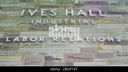 ILR-Zeichen. Ives Hall, Cornell University Stockfoto