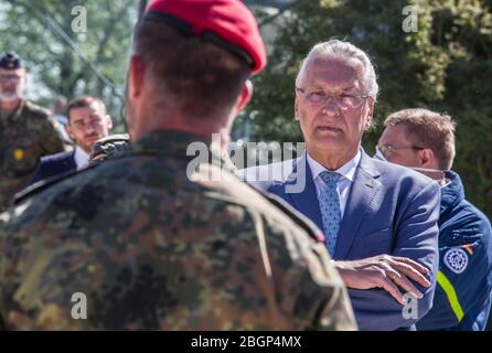 22. April 2020, Neubiberg bei München, Bayern, Deutschland: JOACHIM HERRMANN, Innenminister Bayerns. Stockfoto