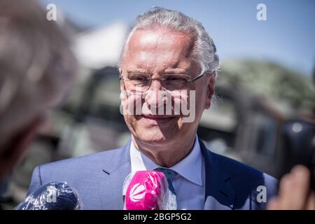 22. April 2020, Neubiberg bei München, Bayern, Deutschland: JOACHIM HERRMANN, Innenminister Bayerns. Stockfoto