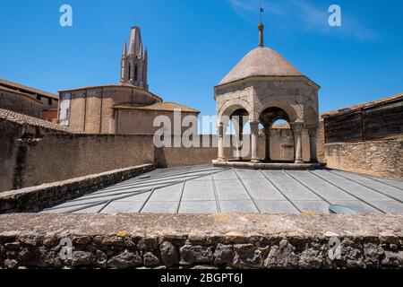 Dach der arabischen Bäder aka Banys Àrabs in Girona, Katalonien, Spanien, Europa Stockfoto